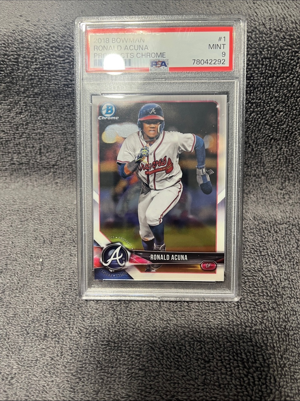 2018 Bowman Chrome prospects, Ronald Acuña Junior, PSA MINT 9